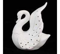 Cryfokt Luce di Cigno, Swan Luz a Luz, Affascinante Cigno della Delicata Ceramica, Lampada di Decorazione in Ceramica per la Sala di Studio (XS30103-1)