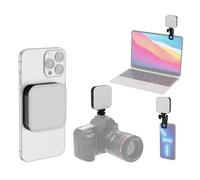 Cryfokt Luce Video a LED Magnetica, Luce Bicolore a 81 Perline LED, Video CRI95 da 2500K a 9000K con Adattatore per Slitta Fredda, Ideale per Laptop, Tablet, Telefono e Fotocamera DSLR