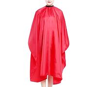 Cryfokt Mantella Parrucchiere Unisex Impermeabile Regolabile Comoda per Uso Salone e Barbiere, Rossa 140 X 120 Cm