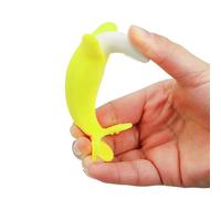 Cryfokt Massaggiagengive a Banana Masticabile 3D per Alleviare il Disagio della Dentizione per i Bambini, Materiale Siliconico (bianco verde)
