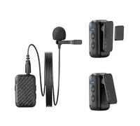 Cryfokt Microfono Lavalier Wireless con Riduzione del Rumore AI Registrazione Interna Float a 32 Bit per Lezioni Professionali Interviste, Set di Microfoni da Bavero Portatili (BOYAMICO 2-01)