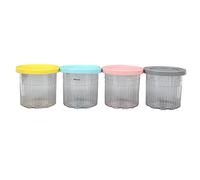 Cryfokt Mini Contenitori per Pinta di Gelato 600ml 4 Pezzi Vaschette per Alimenti Riutilizzabili per Congelatore per Snack Al Gelato