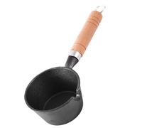 Cryfokt Mini Pentola per Sciogliere il Burro, Padella per Frittata in Ghisa, Mini Scalda Burro con Beccuccio in Legno e Corda per Appendere, per la Domestica, Forno Elettrico a Induzione