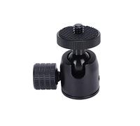 Cryfokt Mini Testa a Sfera, Treppiede per Fotocamera Mini Testa a Sfera con Adattatore per Montaggio su Slitta con 1 X a per Sostituzione della Luce di Riempimento per Treppiede (palla nera)