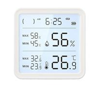 Cryfokt Misuratore Digitale di umidità della Temperatura Design Antimanomissione Professionale per Uso Interno Termometro Ambientale Alimentato a Batteria per Ufficio Domestico Materiale ABS