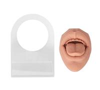 Cryfokt Modello Realistico della Bocca della Lingua in Silicone per Esposizione di Gioielli, Strumento Educativo per L'insegnamento della Fisiologia, Materiale in Silicone Morbido per la Pratica,