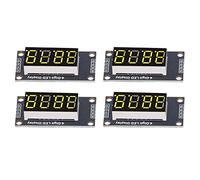Cryfokt Modulo Display Tubo Digitale di Alta qualità da 4 Set LED 4 Cifre 7 Segmenti 0,36 Pollici TM1637 Chip di Azionamento per il Funzionamento di Macchine e Apparecchiature (Giallo MRA110C)