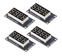 Cryfokt Modulo Display Tubo Digitale di Alta qualità da 4 Set LED 4 Cifre 7 Segmenti 0,36 Pollici TM1637 Chip di Azionamento per il Funzionamento di Macchine e Apparecchiature (Bianco MRA110A)