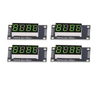 Cryfokt Modulo Display Tubo Digitale di Alta qualità da 4 Set LED 4 Cifre 7 Segmenti 0,36 Pollici TM1637 Chip di Azionamento per il Funzionamento di Macchine e Apparecchiature (Verde MRA110E)