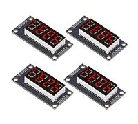 Cryfokt Modulo Display Tubo Digitale di Alta qualità da 4 Set LED 4 Cifre 7 Segmenti 0,36 Pollici TM1637 Chip di Azionamento per il Funzionamento di Macchine e Apparecchiature (Rosso MRA110B)