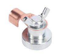 Cryfokt Morsetto di Messa a Terra Magnetico per Saldatura, Magnete Regolabile a Installazione Rapida per Saldatura Stabile, con Struttura in Acciaio Inossidabile e Ottone, per Officine, (Piccolo)