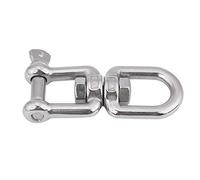 Cryfokt Moschettone Girevole di qualità Premium, Robusto Moschettone Ad Anello Girevole Antiruggine per attività Marine, Acciaio Inossidabile 304, 6 Mm (10 mm)