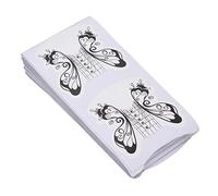 Cryfokt Nail Forms A Forma di Ferro di Cavallo Farfalla Quadrata Autoadesiva Guida per Nail Art Adesivo per Unghie Acriliche 100 Pezzi Carta Impermeabile per Saloni di Unghie Professionali o Amanti