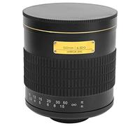 Cryfokt Obiettivo Teleobiettivo a Specchio con Messa a Fuoco Manuale F6.3 da 500 Mm per NEX, Leggero e Portatile, Migliora il Contrasto e l'autenticità dei Colori, per Persone e Persone (BLACK)