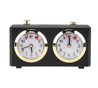 Cryfokt Orologio da Scacchi Meccanico Multifunzionale, Timer a Carica, Timer da Gioco Vintage per Competizioni di Scacchi Cinesi, Orologio Portatile per Appassionati, ABS e Ferro (BLACK)