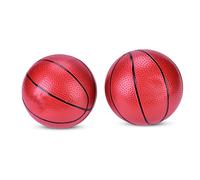 Cryfokt Pallone da Basket per Bambini, Giocattolo Gonfiabile Morbido per Giochi Interni/Esterni, Rosso Scuro, 16 Cm, Confezione da 2