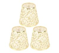 Cryfokt Paralume in Tessuto Dal Design Moderno a Botte per Lampada da Parete Lampadario E14 3 Pezzi Riduce L'abbagliamento, Dissipazione del Calore, Installazione a Clip per Camera da Letto Sala