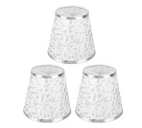 Cryfokt Paralume in Tessuto Dal Design Moderno a Botte per Lampada da Parete Lampadario E14 3 Pezzi Riduce L'abbagliamento, Dissipazione del Calore, Installazione a Clip per Camera da Letto Sala