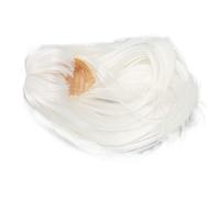Cryfokt Parrucca da Bambola Snodata a Sfera in Seta Ad Alta Temperatura Lunga e Diritta Lunga 1/6 per la Sostituzione dei Capelli della Bambola, Parrucca da Carina Fai da Te per Vestire (WHITE)