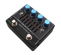 Cryfokt Pedale Preamp Basso con EQ Grafico a 6 Bande e Uscita Cuffie, | Alloggiamento in Alluminio, Pratica Silenziosa Tramite Ingresso AUX, Uscita DI per Palco Dal Vivo, Controllo Blend e