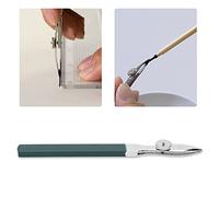 Cryfokt Penna Righello, Design Professionale a Linee Sottili, Strumento per Fumetti, Forniture per Pittura, Materiali Metallici per Artisti, Articoli di Cancelleria (120 (bocca larga))