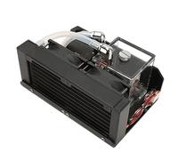 Cryfokt Pompa Acqua 12V 10W 300ML Serbatoio Alluminio per Raffreddamento | Ventole doppie da 80 mm 4.000 giri/min, tubo filettato G1/4, flusso d\'acqua 600 l/h, per sistemi di raffreddamento CPU PC