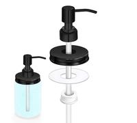 Cryfokt Pompa Dispenser per Sciroppo, Dispenser per Multiuso a Tenuta Stagna in Acciaio Inossidabile, Coperchio per Pompa per Barattolo di Vetro con Coperchio Sigillante per Barattoli di Vetro da