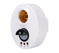 Cryfokt Portalampada con Sensore E27 Presa Luce IR Automatica a Risparmio Energetico per Corridoio WC Garage 10 * 8 Cm Bianco