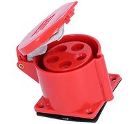 Cryfokt Presa di Corrente Industriale Impermeabile, Installazione Nascosta Trifase 5 Fasi per Uso Industriale, Ottone ABS, 32 A, 220-380 V/240-415 V