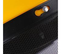 Cryfokt Protettiva in Rete di Acciaio Integrale Resistente Agli Urti Durevole per Giardino, Montata Sulla Testa per Falciatura del Giardino, per il Viso da Rifinitura (YELLOW)