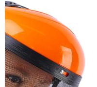 Cryfokt Protettiva in Rete di Acciaio Integrale Resistente Agli Urti Durevole per Giardino, Montata Sulla Testa per Falciatura del Giardino, per il Viso da Rifinitura (Tetto arancione)