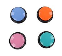 Cryfokt Pulsanti Registrabili, USA Ampiamente Piccoli Pulsanti per Cani da 4 Pezzi ABS per Cani per Addestramento per Animali Domestici per i Bambini Che Apprendono