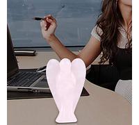 Cryfokt Quarzo Rosa Angelo Decor Squisita Pietra Curativa di Rosa per L'arredamento Dell'ufficio Domestico 4 X 2,5 X 1 Cm