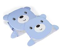 Cryfokt Rete da Bagno con Supporto Regolabile per Neonato con Comodo Design Ad Amaca e Cuscino Imbottito in Orsetto Blu 58x67 Cm