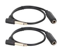 Cryfokt Right Angle Stereo Extension Cord 0.5m Male Female | Trasferimento del segnale massimizzato, Durevole per un uso frequente, Guaina in gomma di alta qualità, Funziona con