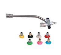 Cryfokt Ritocco a Doppia Punta a Doppia Punta, Connettore a Doppio Ramo 5000psi in Ottone e Acciaio Inossidabile con 7 Ugelli a Polpa per Auto