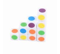 Cryfokt Robusti Dadi Colorati a Punti Set da 20, Dadi Didattici Ad Angolo Retto in 6 Colori per Giochi da Tavolo Insegnamento Digitale, Distinguere i Colori per i Bambini
