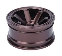 Cryfokt Ruota in Lega di Alluminio per Auto RC 1/10, Ruota RC Anodizzato Durevole per Deriva Piatta, Set di 4, Blu, caffè, Diametro 52 Mm, Adatto per gli Appassionati di (Caffè)