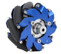 Cryfokt Ruota Mecanum Destra in Alluminio Rulli in Gomma TPU 4 Pollici, Funzionamento Regolare, Forte capacità di Carico, Adatto per Movimento Integrale in Applicazioni di Robot Industriali