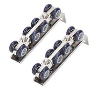 Cryfokt Ruota Sospesa per Porta Scorrevole Robusta e Silenziosa per Hardware per il Miglioramento della Casa 8 Ruote Costruzione in Acciaio Laminato a Freddo in Lega di Zinco per Accessori per Porte