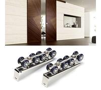 Cryfokt Ruota Sospesa per Porta Scorrevole Robusta e Silenziosa per Hardware per il Miglioramento della Casa 8 Ruote Costruzione in Acciaio Laminato a Freddo in Lega di Zinco per Accessori per Porte