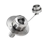 Cryfokt RV City Water Inlet, 3 4in GHT Femmina 1 2in Npt Maschio 3in Flange RV Sostituzione Dell'ingresso dell'Acqua con Valvola di Ritegno per Rimorchio per per Collegatura d'Acqua