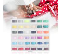 Cryfokt Scatola Portaoggetti per Bobina Trasparente Kit Bobina da Cucito Durevole a 36 Griglie per Sarte 5,7x4,7x1,0 Pollici in Plastica