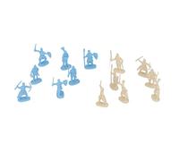 Cryfokt Scheletro Soldato Realistico Soldato Medievale Figure Giocattolo 200 Pezzi per Bambini Giocattoli di Simulazione Portatili per Il Tempo di Gioco, Progetti in Aula Plastica Giallo e Blu
