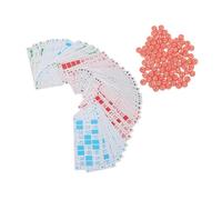 Cryfokt Set da Gioco del Russo per Divertimento in Famiglia, Coinvolgenti Giochi da Tavolo per Sviluppare il Pensiero Logico e la Concentrazione, Plastica Leggera, 90 Barili, 48 Carte