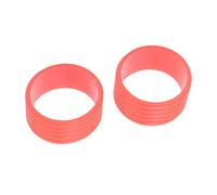 Cryfokt Set di 2 Anelli per Racchetta in Silicone con Assorbimento del Sudore Superiore per Giocatori di Tennis Materiale in Silicone Resistente (Pink)