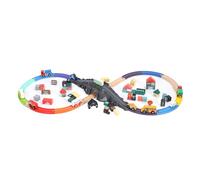 Cryfokt Set di Binari in Blocchi di Legno, Set di Binari in Legno per Crescita Cognitiva per lo Sviluppo Educativo, Giocattolo Educativo in con 126 Pezzi di Forme Multiple e Colori per Bambini Piccoli