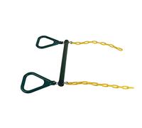 Cryfokt Set di Catene con Anelli per Barra Oscillante a Trapezio, Giocattolo Durevole per Esercizi in Palestra o nel Parco Giochi, Installazione Facile per Bambini e Adulti