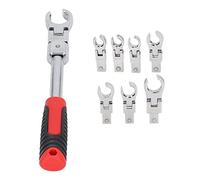 Cryfokt Set di Chiavi a Cricchetto, Teste Reversibili in Acciaio Al Cromo a Coppia Elevata da 8 Pezzi con Dimensioni Intercambiabili per la Manutenzione delle Riparazioni Automobilistiche