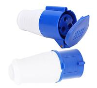 Cryfokt Set di Connettori Industriali Impermeabili Antideflagranti per Uso Esterno Ottone ABS 3 Pin 32A 220V per Industria, Agricoltura, Industria Chimica, Aeroporto [1 Set]